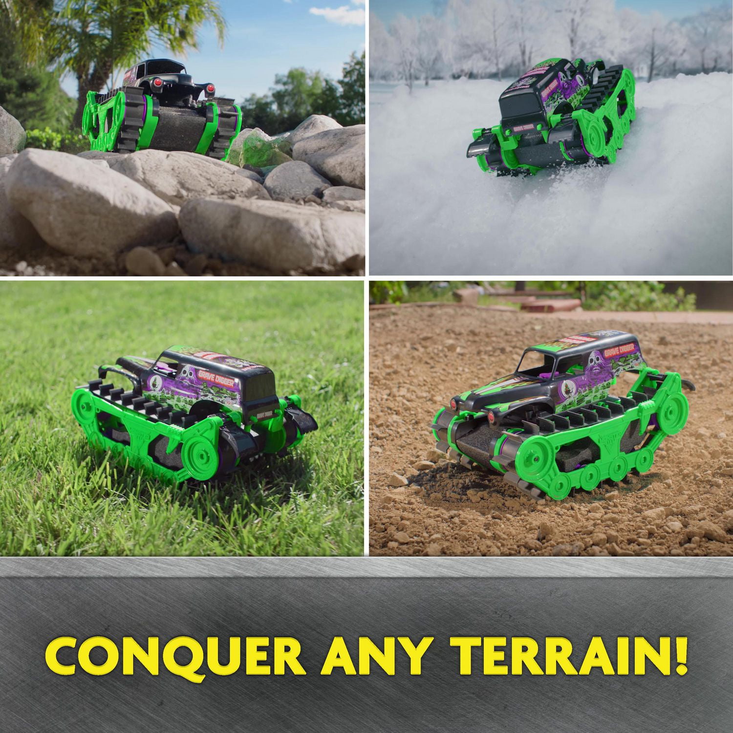 Monster Jam, Official Grave Digger Trax All-Terrain Remote Control 