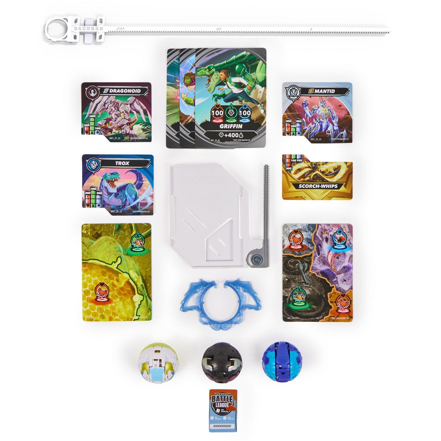 Bakugan Starter 3-Pack, Special Attack Mantid, Titanium Dragonoid 