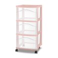 thumbnail image 1 of Sterilite 3 Drawer Cart- Pink, 1 of 2