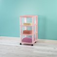 thumbnail image 2 of Sterilite 3 Drawer Cart- Pink, 2 of 2