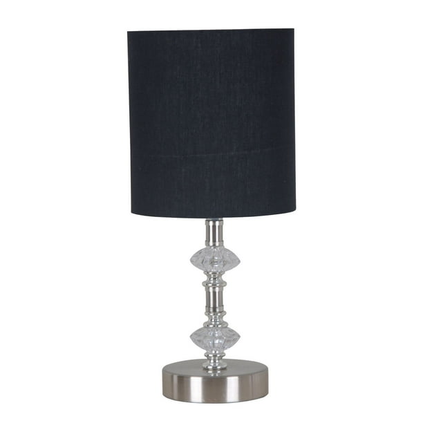 Lampe décorative boudoir en acier brossé de 13 po / 33,02 cm