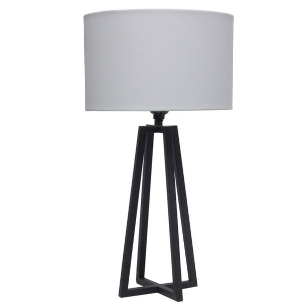 Lampe de table métallique à quatre pôles expresso de 18 po / 43,20 cm