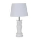 Lampe de table hibou en céramique de 18 po / 45,72 cm, blanche – image 1 sur 2