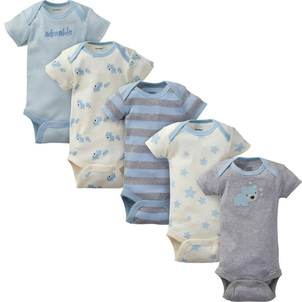 Gerber® Baby Boys' 5-Pack Organic Onesies Bodysuits - Walmart.ca