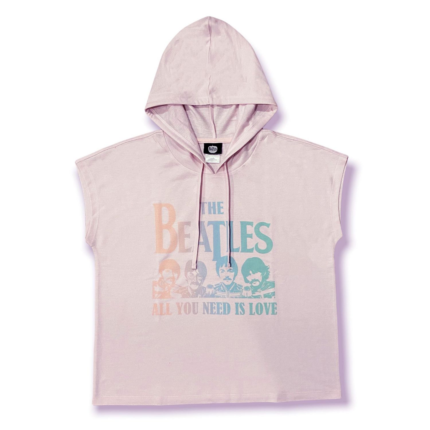 The Beatles Ladies short sleeve dolman top with hoodie