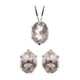 thumbnail image 1 of Ens. boucles d’oreille et pendentif de quartz roses, 1 of 2