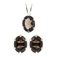 thumbnail image 1 of St. Silver Smokey Quartz Earrings Pendant set, 1 of 2