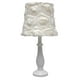 Lampe de table en tissu rosette de 16 po / 40,64 cm, crème – image 1 sur 2