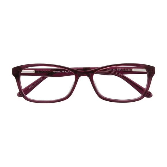 Hard Candy Womens Prescription Eyeglasses, All Nighter, Dark Pink, 53-15-135