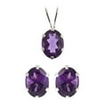 thumbnail image 1 of St. Silver Amethyst Earrings Pendant set, 1 of 2