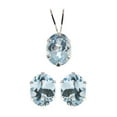 thumbnail image 1 of Ens. boucles d’oreille et pendentif de topazes bleues en argent sterling, 1 of 2