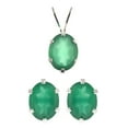 thumbnail image 1 of St. Silver Green Onyx Topaz Earrings Pendant set, 1 of 2