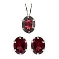 thumbnail image 1 of St. Silver Garnet Earrings Pendant set, 1 of 2