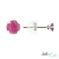 thumbnail image 1 of 10kt Yellow Gold 3 mm genuine ruby stud Earrings, 1 of 1