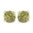 thumbnail image 1 of 10kt Yellow Gold 3 mm genuine peridot stud Earrings, 1 of 1