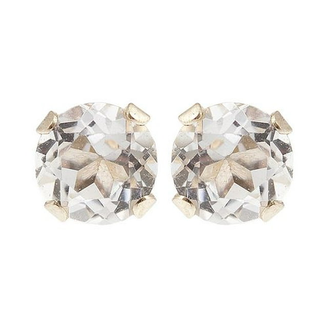 Boucles d’oreilles en or 10 ct de topaze blanche