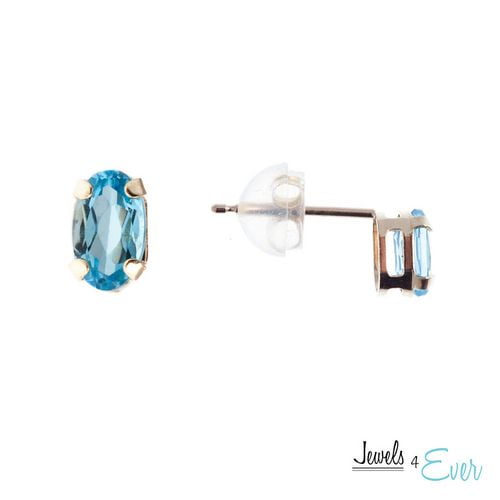 Boucles d’oreilles en or 10 ct de topaz bleu