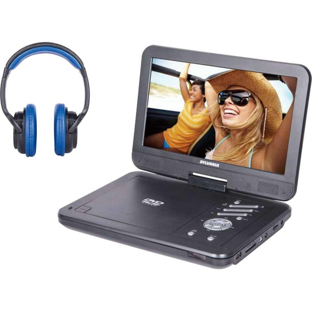 Lecteur DVD portable Sylvania Bluetooth 10 "et écouteurs Bluetooth en prime et écran pivotant complet