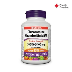 Webber Naturals® Glucosamine Chondroitin MSM Double Strength, 500/400/400 mg