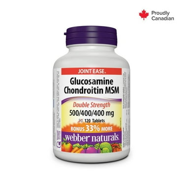 Webber Naturals® Glucosamine Chondroitin MSM Double Strength, 500/400/400 mg