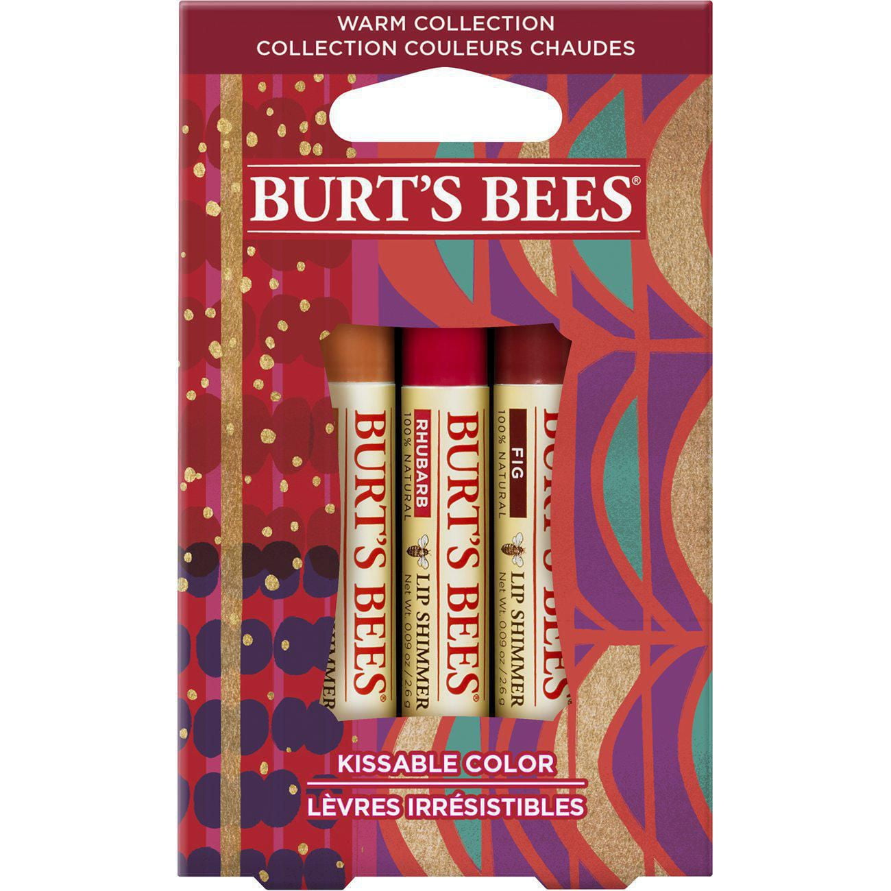 Burt's Bees Kissable Colour Holiday Gift Set 3 Lip Shimmers in Gift