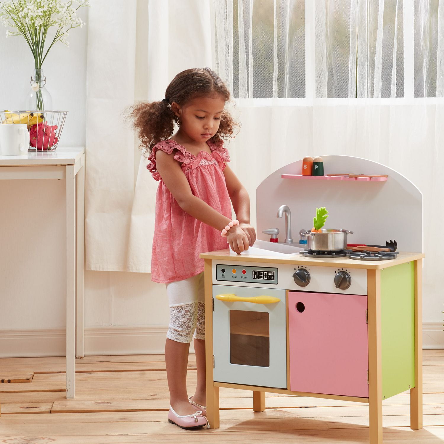 teamson pink play kitchen