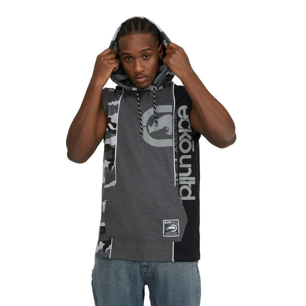Ecko Unltd Men’s Camouflage Colorblock Sleeveless Knit Hoodie Walmart.ca