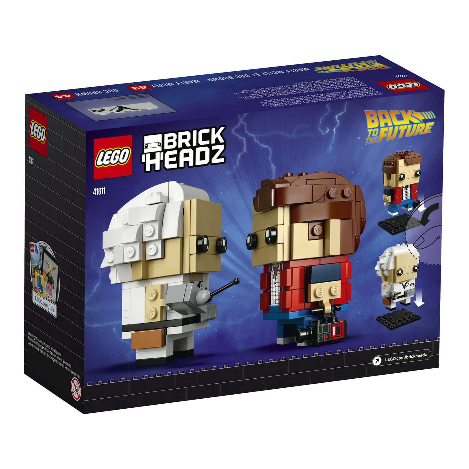 LEGO Brickheadz Marty Mcfly Doc Brown 41611 Walmart