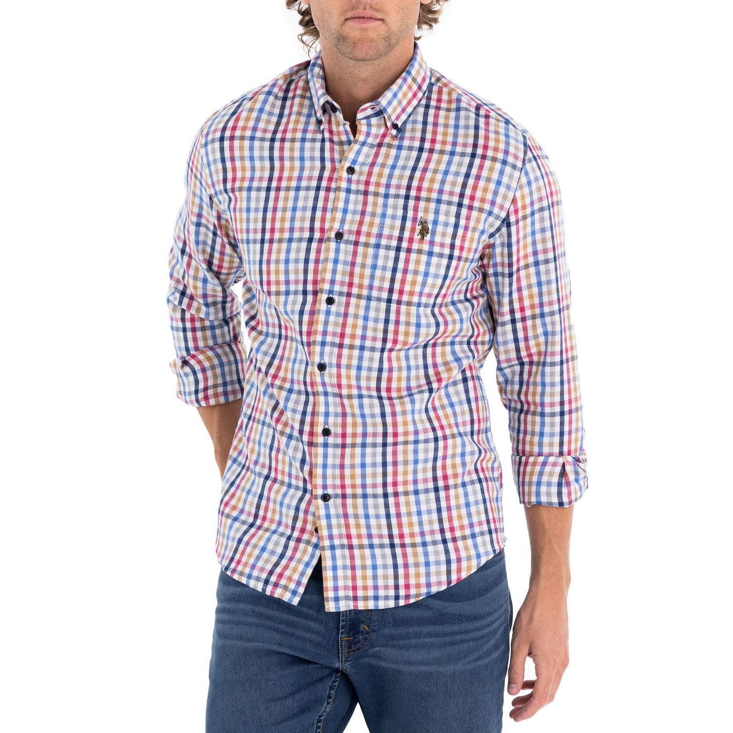 U.S. Polo Assn. Men's Long Sleeve Button Down Shirt, Men's Long Sleeve Button Down Shirt