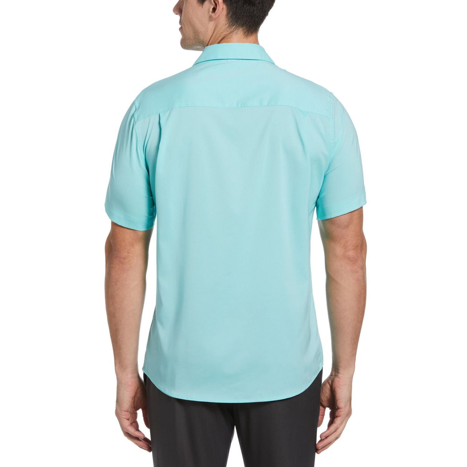 Men's Short Sleeve Solid Woven Shirt