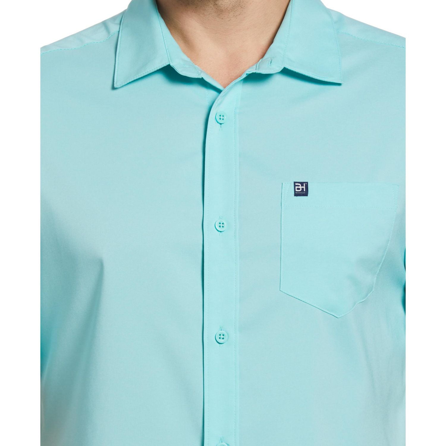 Men's Short Sleeve Solid Woven Shirt