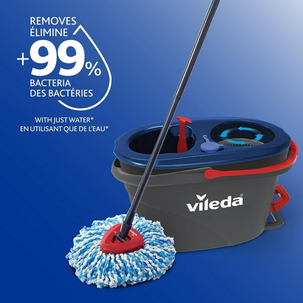 Vileda EasyWring RinseClean Spin Mop System, Two-tank bucket