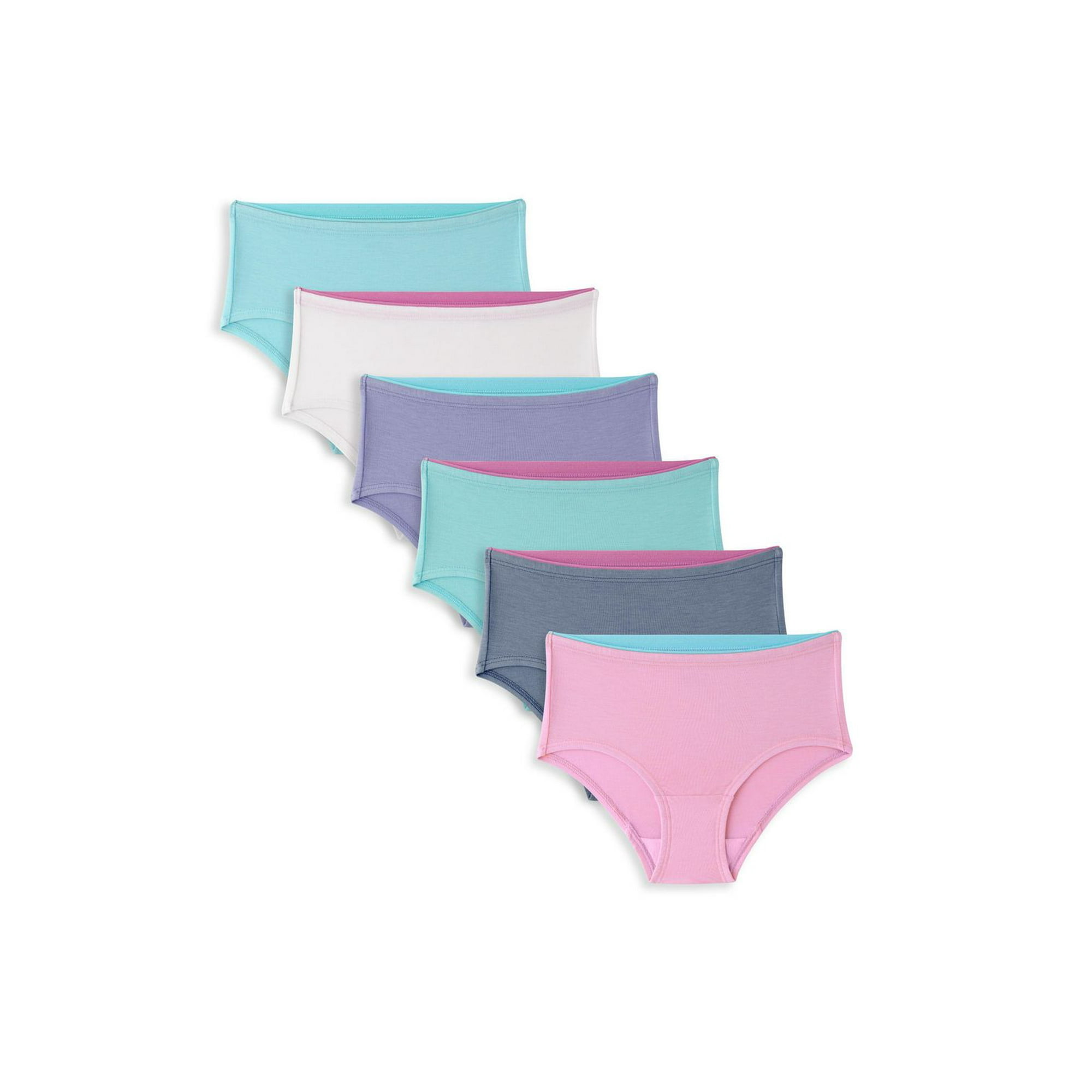 6Pack 2-10T Girls Underwear Cotton Breathable Briefs Comfort Baby