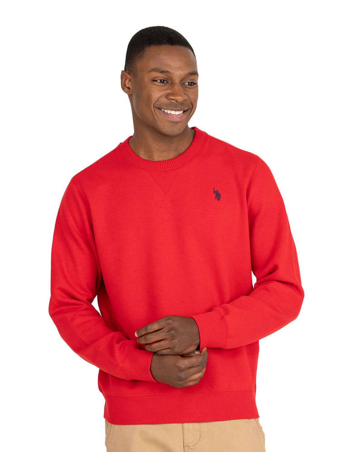 Pull ras du cou en polaire pour homme de l'U.S. Polo Assn.