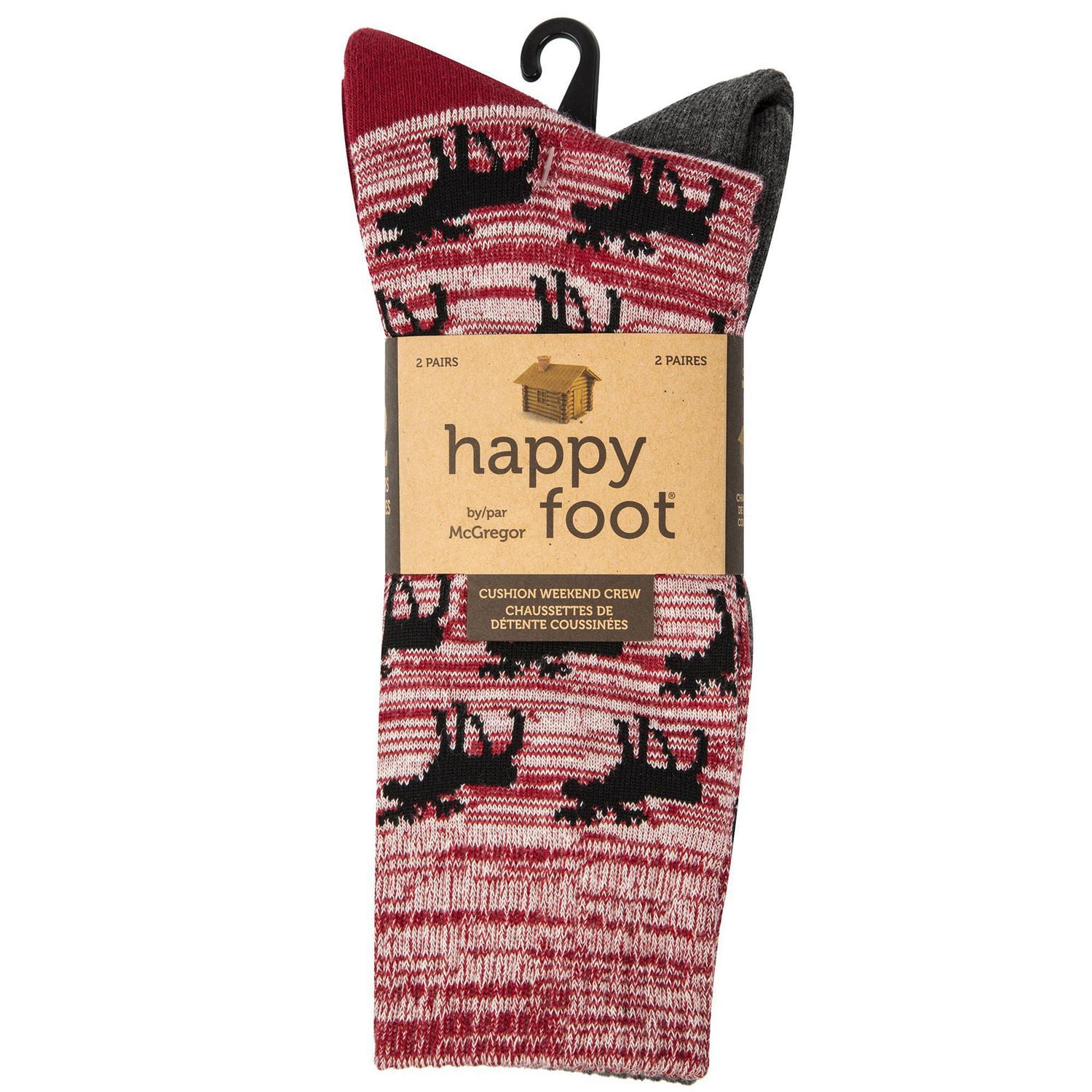 Happy Foot by McGregor 2 Pair Cushion Moose Crew
