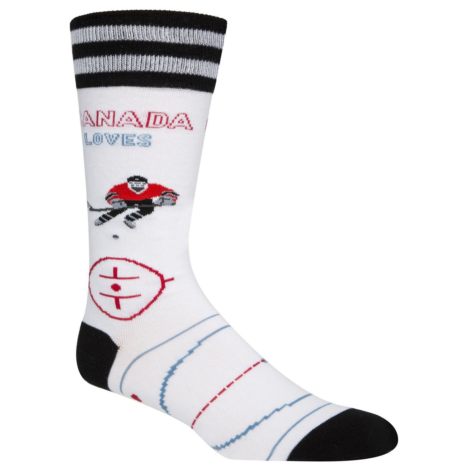 Happy Foot par McGregor Mi-chaussettes à motif de joueur de hockey