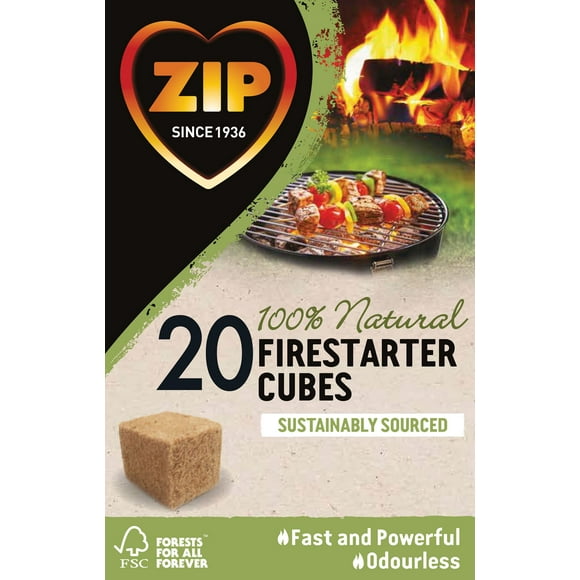 ZIP Natural Firestarter Cubes 20s
