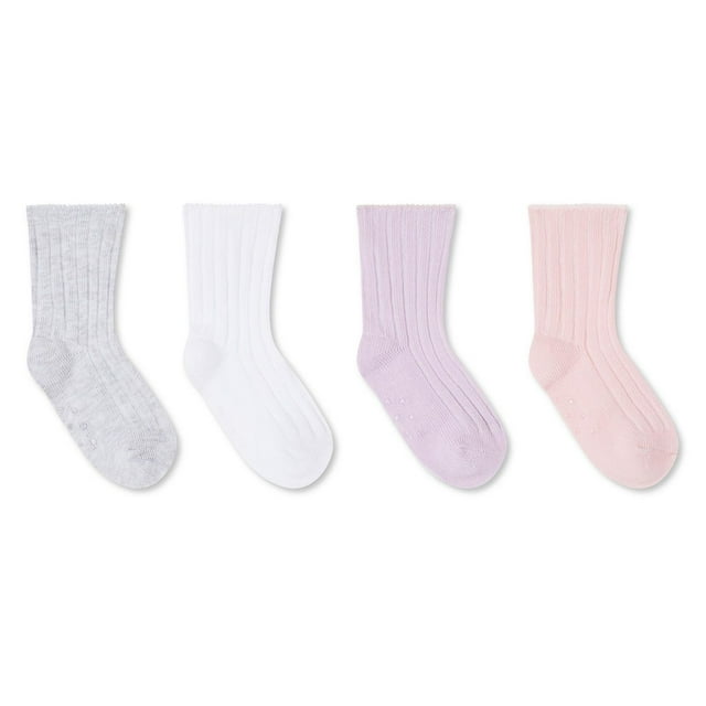George Baby Girls' Rib Crew Socks 8-Pack