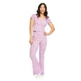 thumbnail image 1 of No Boundaries Women's Pointelle Tee 2-Piece Set, 1 of 6