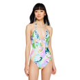 thumbnail image 1 of No Boundaries Women's Halter Swimsuit 1-Piece, 1 of 6
