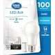 Ampoules DEL Great Value A19 100 W lumière du jour, paq. de 2 DEL 100 W A19 – image 1 sur 3