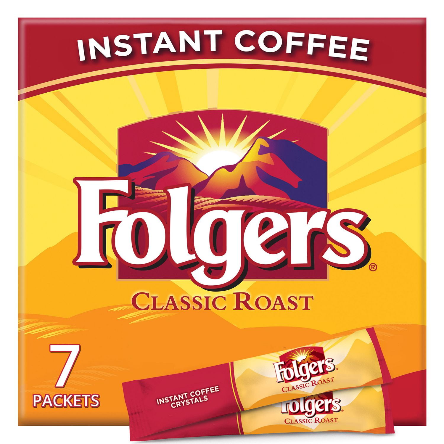 Folgers Classic Roast Instant Coffee Crystals 7 Packets | Walmart Canada