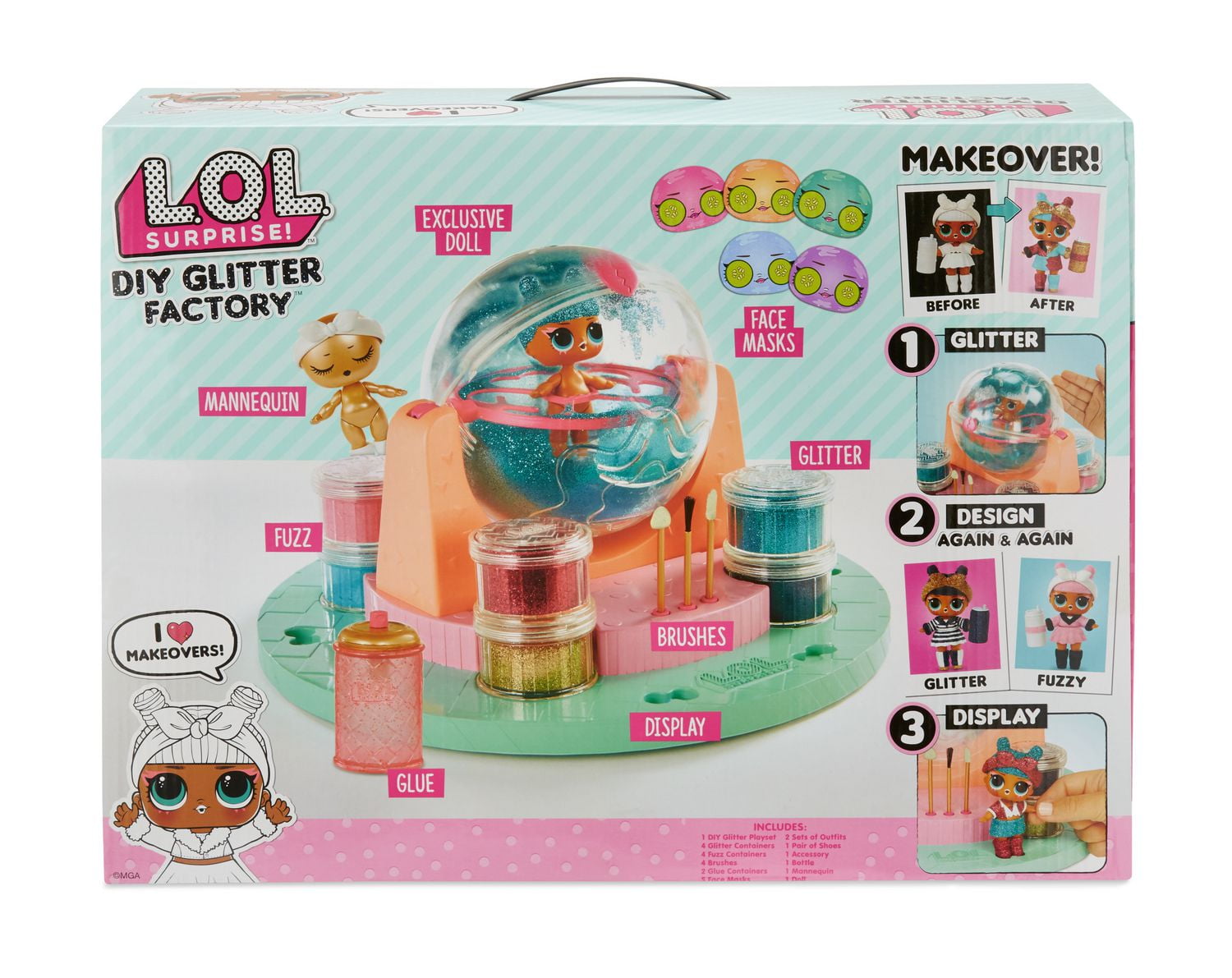 L.O.L. Surprise DIY Glitter Factory Playset with Exclusive Doll Walmart