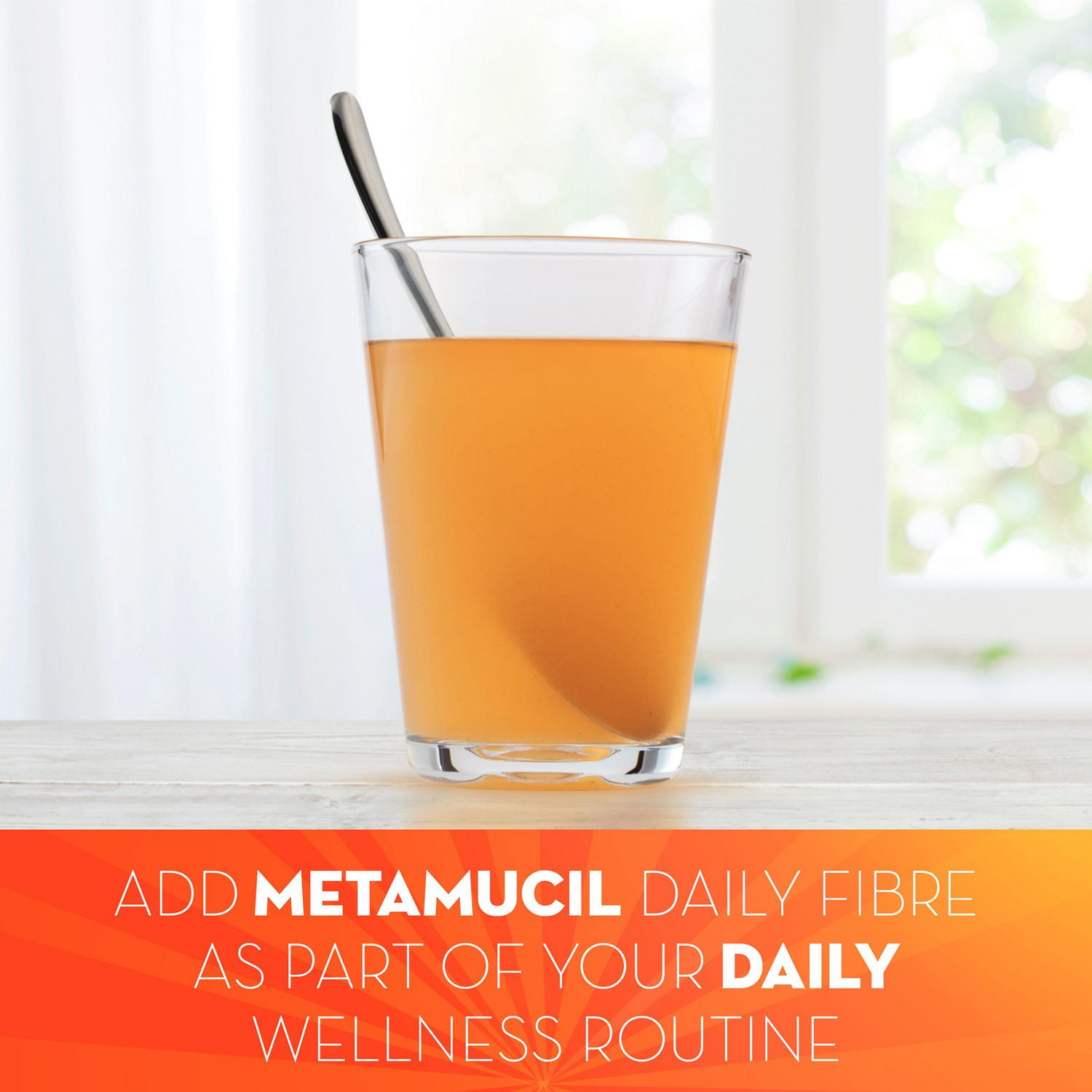 Metamucil 3 in 1 MultiHealth Fibre! Sugar-Free Fiber Suplement Powder, Orange, 425 g
