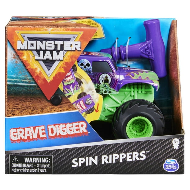 Monster Jam Ripper Monster Jam, Official Grave Digger Spin Rippers Monster Truck, 1:43 ...