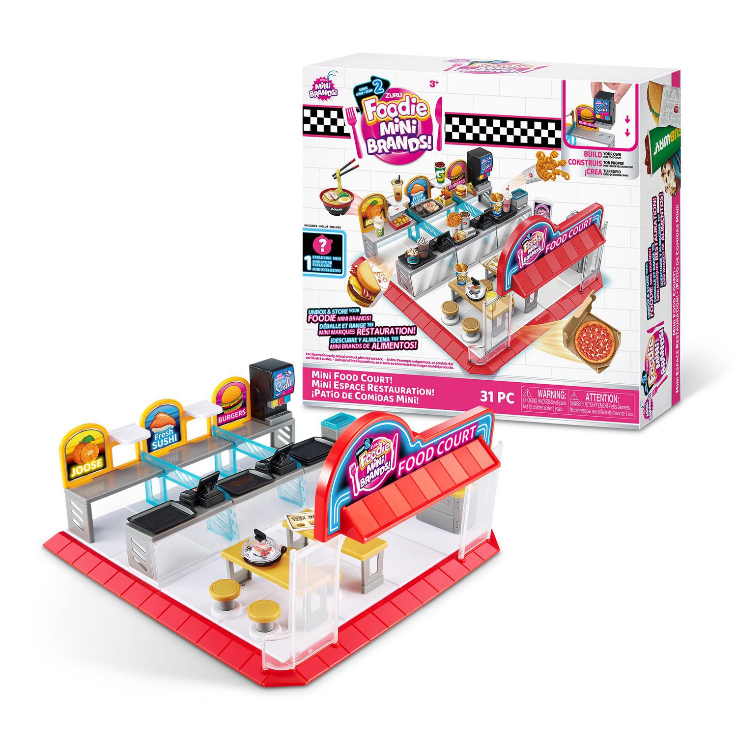Foodie Mini Brands Series 2 Food Court Playset with 1 Exclusive