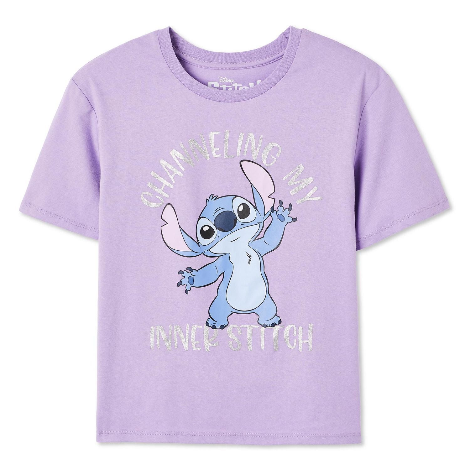 Disney Girls' Stitch Short Sleeve Tee