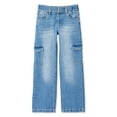 thumbnail image 3 of Jean cargo avec ceinture Justice pour filles, 3 of 3