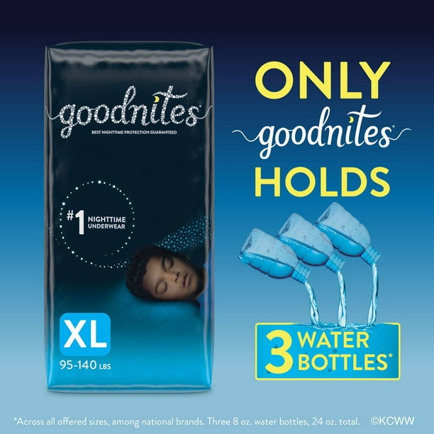 Goodnites Nighttime Bedwetting Underwear, Boys XL 95-140 lb. Brand