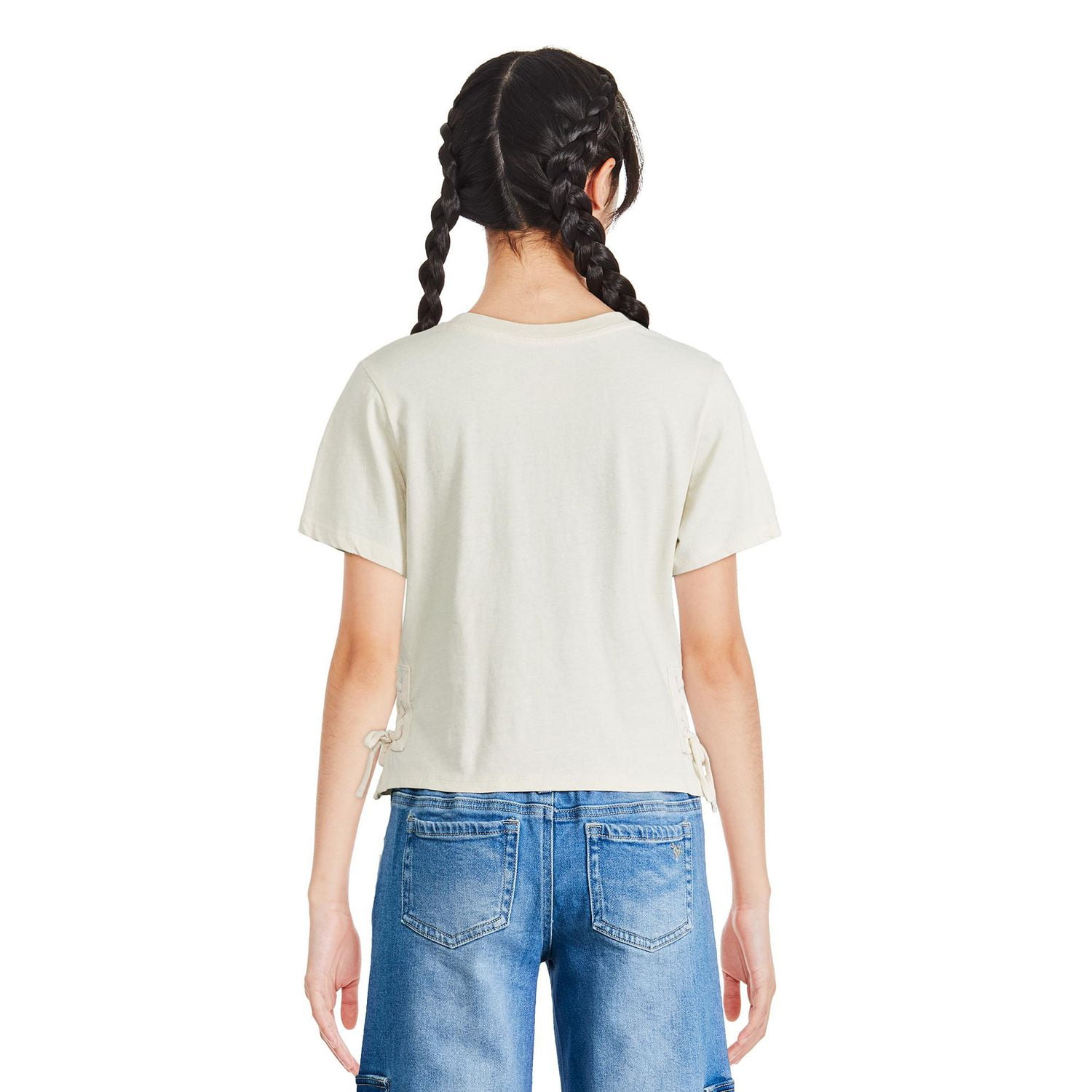 Justice Girls' Lace-Up Graphic Tee